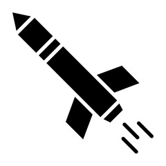Missile Glyph Icon Design