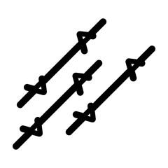 Barbed Wire Glyph Icon Design