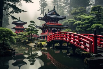 Naklejka premium Temple architecture building outdoors.