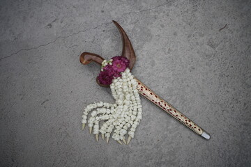 traditional javanesse wedding accesories called "keris"
