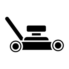 Lawnmower Glyph Icon Design