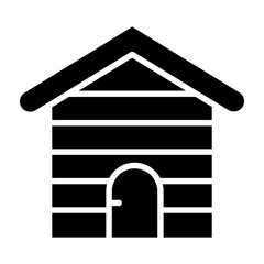 Shed Glyph Icon Design