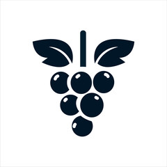 Silhouettes grapes Fruit icon, Abstract natural fruit logo. vector illustration. Eps 10.