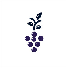 Silhouettes grapes Fruit icon, Abstract natural fruit logo. vector illustration. Eps 10.