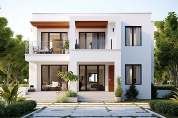 Fototapeta premium Modern luxury home exterior design