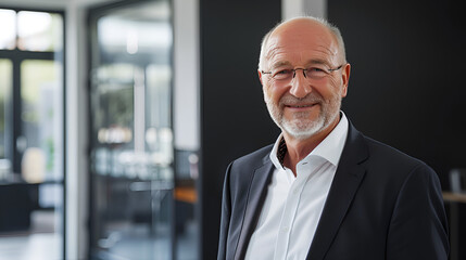Naklejka premium portrait of a smiling old businessman
