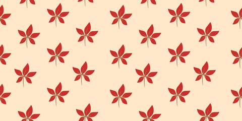 Autumn theme pattern background. Leaf fall pattern background. Autumn seamless pattern. Colorful autumn illustration pattern background.