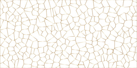 Beautiful white and gold crystallized polygon background. abstract light colorful stone tile pattern with. modern wallpaper, trendy simple minimal geometric background abstract mosaic backd
