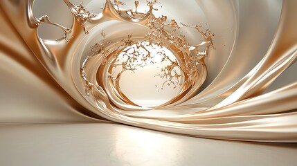 Abstract tunnel with refracting light shards and dynamic color transitions, 3D illustration