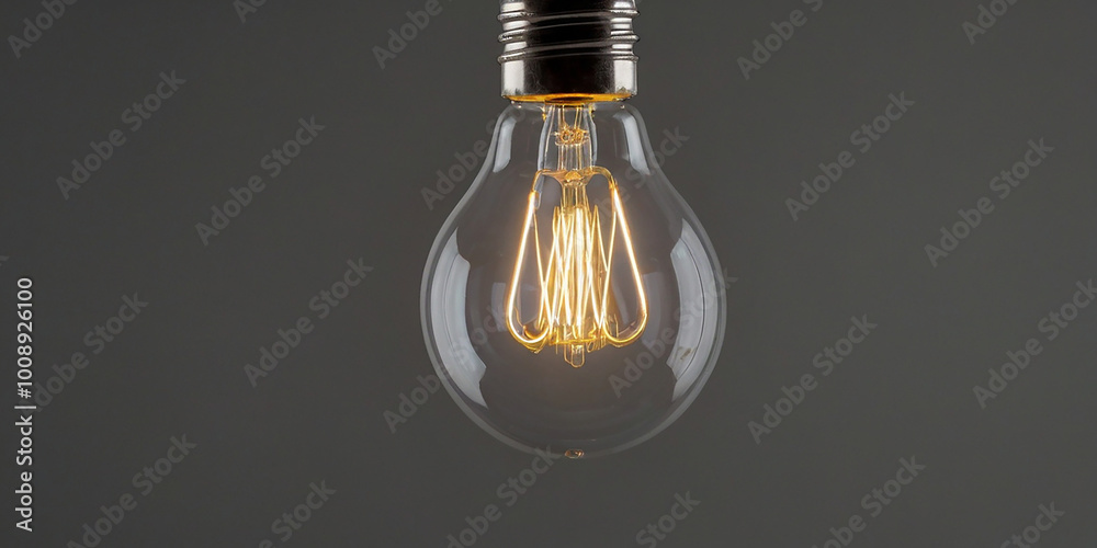 Wall mural light bulb on background, idea and creative inspiration themed banner template