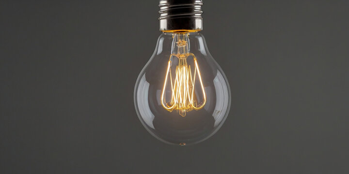 Light bulb on background, idea and creative inspiration themed banner template 