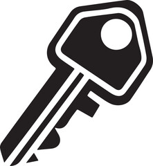 Key silhouette icon vector illustration.
