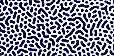 irregular organic lines turing pattern background design.  Turing ornament halftone puzzle pattern. chaotic shapes. Seamless repeating vector texture noise grain. turing repeated pattern structure. 3d