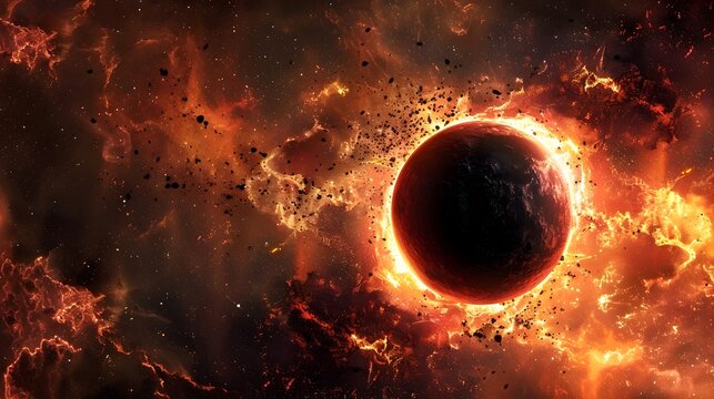 Dramatic Gravitational Vortex Formed by Imploding Black Hole Bomb in Cosmic Space Background