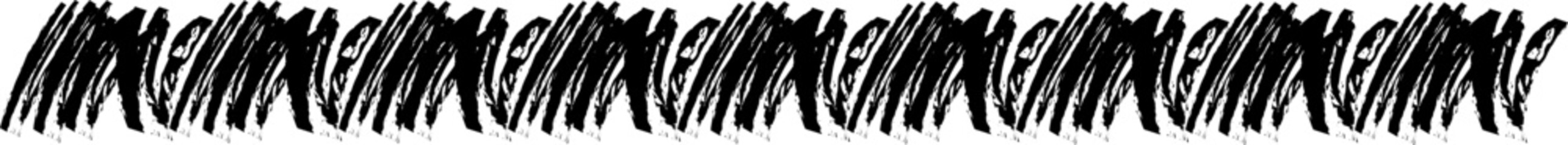 Chalk line and squiggle, hand drawn doodle underlines thick line border, swoosh. Textured sketchy crayon brush scribble or wavy stroke.