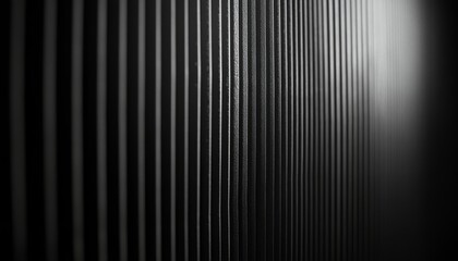 Abstract black and white image of a wall with vertical lines.