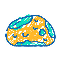 bread rotten food doodle icon sketch vector. bread rotten food sign. isolated symbol illustration