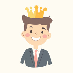 King man design cartoon Flat illustration