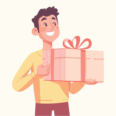 Modern design illustrations of valentine day gift