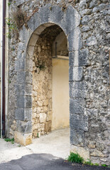 The "Porta Saracena" ancient access to the village of Santa Maria Oliveto in Molise, Italy