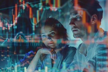 Multinational business people working together in financial conference portrait.