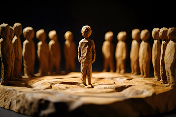 DEIB Diversity, Equity, inclusion, and Belonging bullying and harassment concept. wooden model.