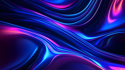 Fototapeta premium Abstract Wavy Lines in Blue and Purple Background