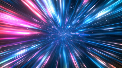 Fototapeta premium Vibrant Abstract Light Speed Background