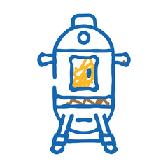 smoker steak doodle icon sketch vector. smoker steak sign. isolated symbol illustration