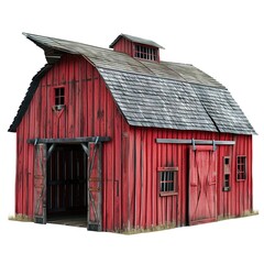 PNG Red barn made from polyethylene architecture countryside outdoors isolated 