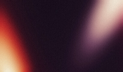 Abstract dark purple orange color spots grainy backdrop, landing page, light leaks, spotlights noisy multicolored web banner, poster, website header.