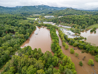 flooding from Hurricane Helene in Western North Carolina