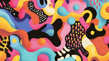 groovy cartoon-style designs pattern