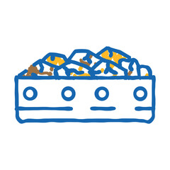 chips smoker doodle icon sketch vector. chips smoker sign. isolated symbol illustration