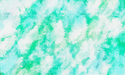 abstract green , blue  turqouise color   and white color    watercolor paint background