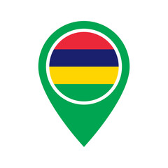 Mauritius flag location icon