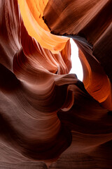 Flowing rock formation. Natural Beauty of the Lower Antelope Canyon in Page, Arizona