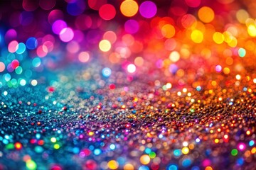 Colorful bokeh lights creating a festive atmosphere