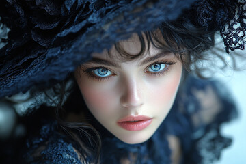 A girl in a witch costume.