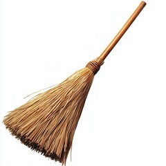 A Traditional Straw Broom Ideal for Household Cleaning Tasks