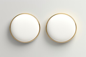 Badge white photo gold.