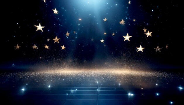 Fototapeta decorative christmas background with stars  