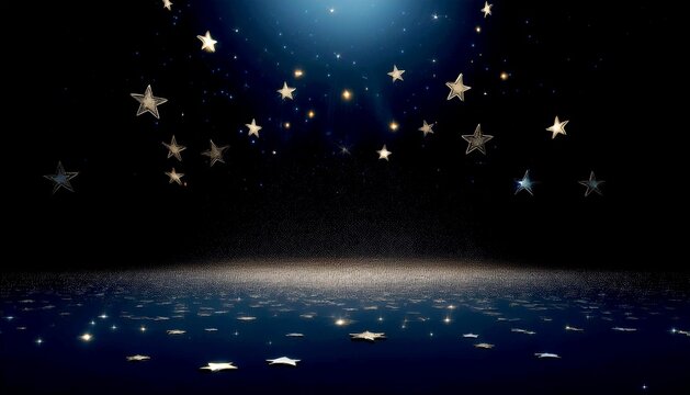 Fototapeta decorative christmas background with stars  