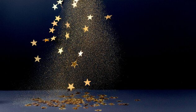 Fototapeta decorative christmas background with stars  