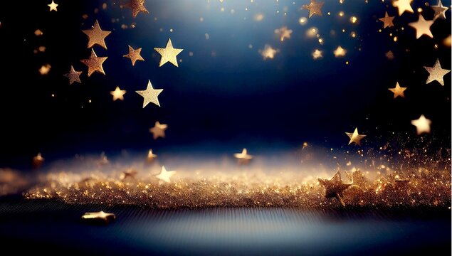 Fototapeta decorative christmas background with stars  