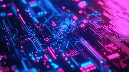 Obraz premium Computer Circuit Board Close Up