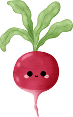 Radish Character Illustration