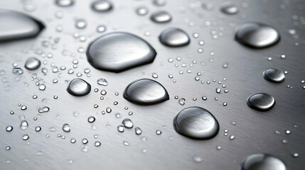 Close-Up of Water Droplets on Glass Surface