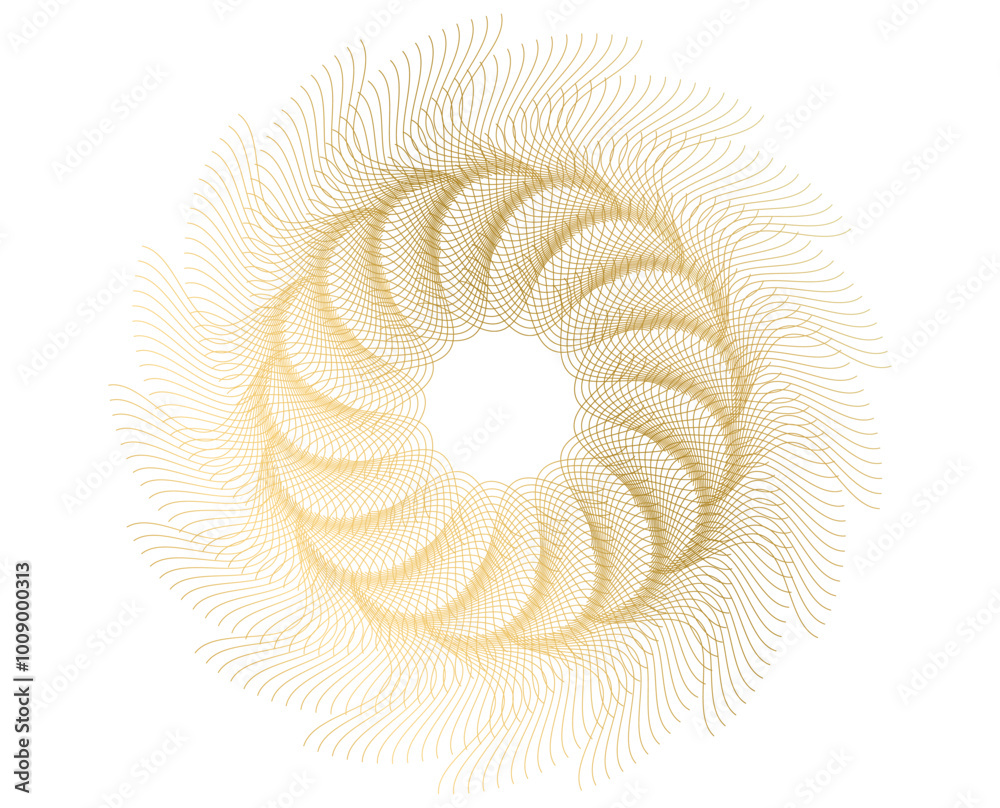 Poster design elements. wave of many sparkling lines. abstract circle glow wavy shape on a white background