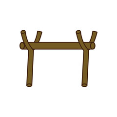 Fitness equipment icon. Flat illustration of fitness equipment icon for web design. illustration of a grill for grilling or cooking something on a campfire